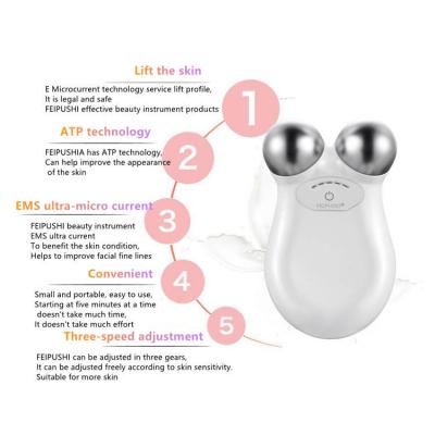 China Wrinkle Remover Skin Firming Microcurrent Massager Face Lift Roller Face Wrinkle Remover Skin Rejuvenation Device Massage Face Beauty Machine for sale