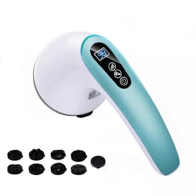 China Wiress Full Radio Handheld Massager Electric Back Body Tissue Vibration Massager Deep Hammer With Screen Display for sale