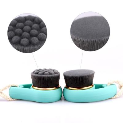 China Soft DEEP CLEANSING Bamboo Charcoal Fiber Face Clean For Deep Pore Cleansing Portable Massager Skin Care Face Wash Facial Cleansing Brush for sale