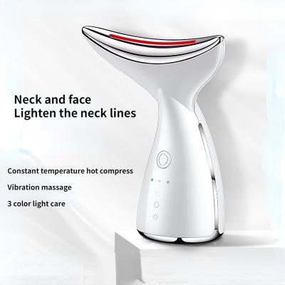 China Wrinkle Remover 2023 Wrinkle Removal Massager Facial Face Lift Skin Rejuvenation Cordless Smart Neck Led Photon Therapy Neck Massager for sale