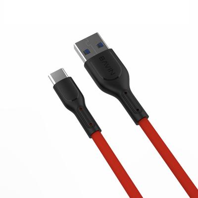 China COMPUTER BAVIN 3.28ft 1m Silicon Data Cable USB 2.4 Fast Charging Type C Cable For Galaxy for sale