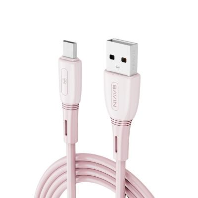 China Wholesale Food Grade 3.1A Flexible Silicon Micro USB Type Skin Contact Well BAVIN Fast Charging Data Cable C For Android Mobile Phone CB231 for sale