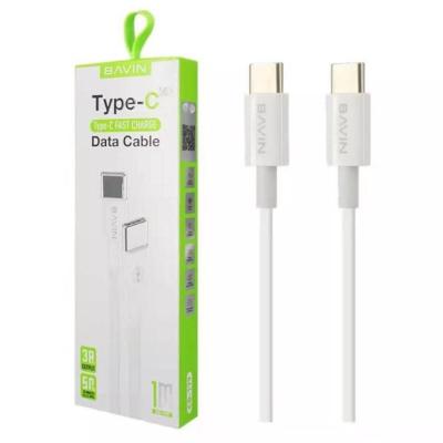 China Wholesale Price BAVIN Data Transfer Custom USB Band Fast Charging Type-c to Type-c Type-c Fast Charging Mobile Phone Data USB Cable CB179 60w 3A for sale