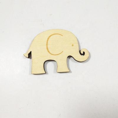 China Europe Elephant Shape Wood Laser Cutting Crafts for sale