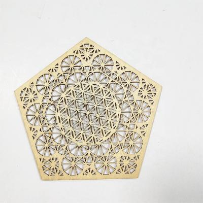 China Europe Laser Cut Hollow Out Wood Art Work for sale