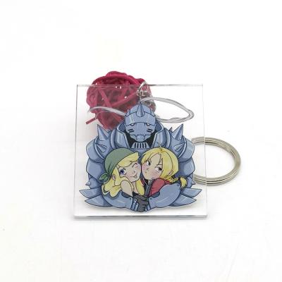 China Wholesale Cheap Anime Custom Acrylic Standee Cartoon Promotion Gift OEM Character Holder Plastic Clear Printed Key Chain For Sale for sale