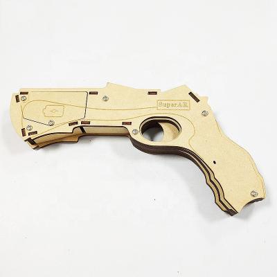 China Wholesale Hot Selling Cheap Hot Selling MDF Shape Wooden Gun Kids Toy Gun Laser Cut From Europe for sale