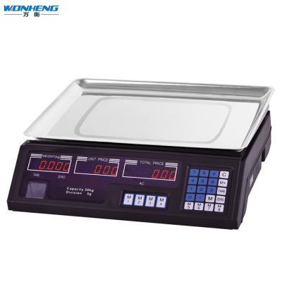 China Good Style Hot Return Computing Price Weigh Table Balance Scale 30kg for sale