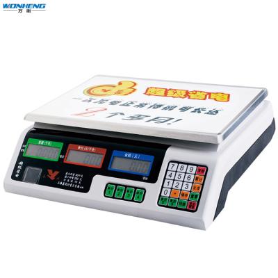 China Price Calculation 40kg Fruit Counting Balanza Digital Weight Balance Scale 30kg for sale