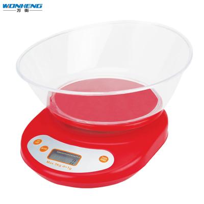 China Best Good Scale Digital Kitchen Scale With Clock 5KG for sale