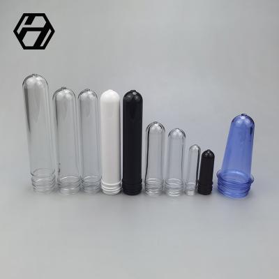 China HONGHE Package PET Preform For T Bottles Preform Plastic PET Bottle Preform 28mm 30mm 38mm 46mm 18g 28g 32g 43g for sale