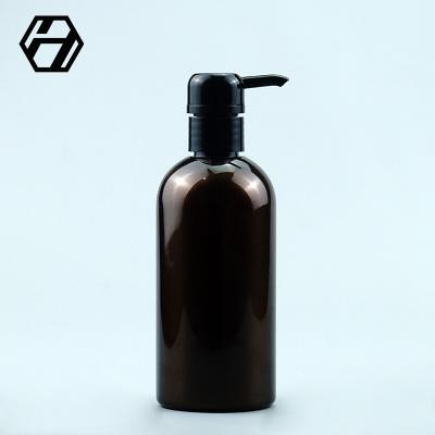 China OEM Botella De Plastico Luxury 400ml Boston Lotion Bottle HOGNHE Alcohol Hand Sanitizer Pump PET Shampoo Plastic Bottles for sale