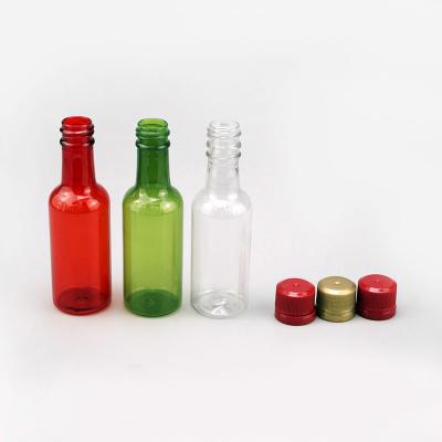 China High End Clear Plastic Beverage HONGHE Juice Wine Bottles Pet Food Grade With Cap Plastic Bottle For Wine Packaging for sale