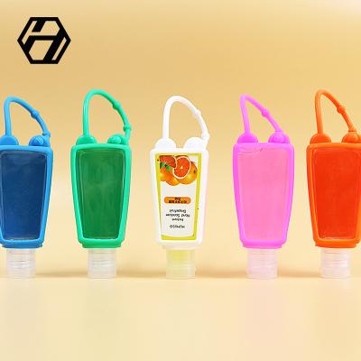 China Personal Portable Hand Sanitizer Pouch Travel Packing Skin Care Bottle And Silicone Holder Cover for sale