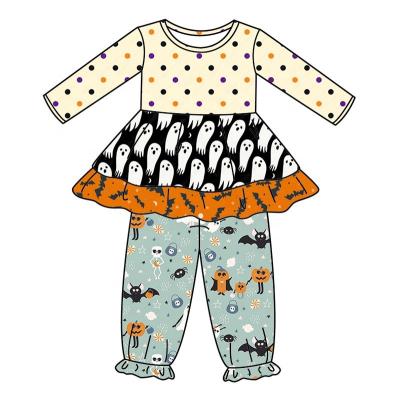 China 2022 Breathable Matching Halloween Outfits Kids Outfit 2pcs Sets Baby Clothing Boutique Girls Clothing for sale