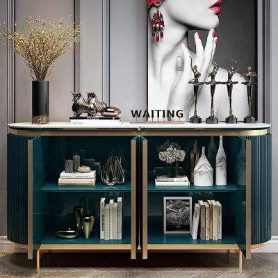 China Other hot sale luxury sideboard cabinet modern green color design furniture for dining room for sale