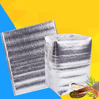 China Waterproof Cold Ice Pack Thickening Aluminum Foil Heat Insulation Disposable Lined Bag For Food Shipping for sale