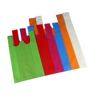 China 100% Heat Seal T Shirt Eco Friendly Eco Friendly Non Woven Fabric Vest Shopping Bags For Supermarket for sale