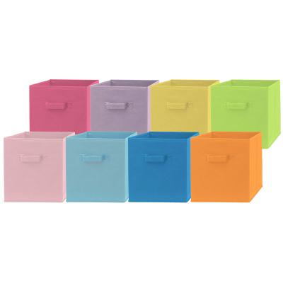 China Sustainable Durable Storage Cubes Fabric Storage Bins For Home, Kids Room, Nursery And Playroom for sale