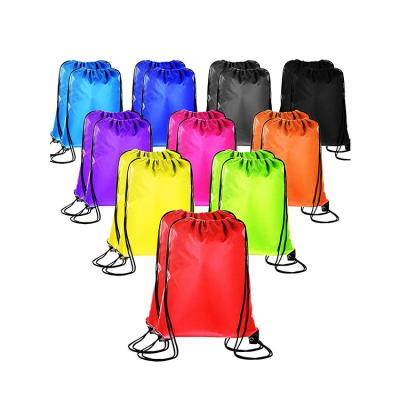 China 100% eco-friendly factory polyester drawstring cheap sports bag custom promotional drawstring bag for sale