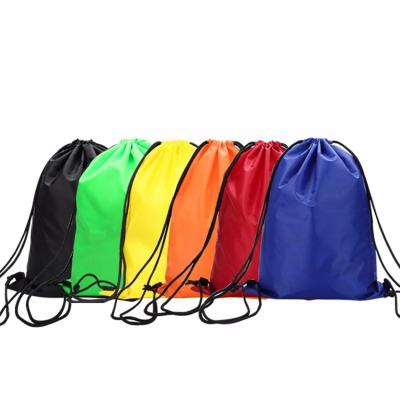 China 100% Eco-Friendly Wholesale Custom Logo Window Polyester Clear Drawstring Shoes Bag For Travel for sale