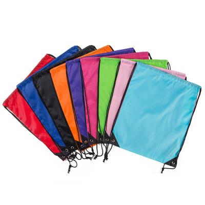 China Eco-friendly 100% Polyester Draw String Cheap Sports Bag Custom Promotional Drawstring Bag for sale