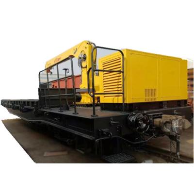 China 8T 10T 12T Eisenbahnfrachtwagen mit hydraulischem Wagenkranich zu verkaufen