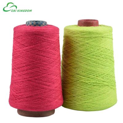 China Recycled LEMON GREEN TC Yarn in Tapered for Italian Socks Knitting Solid Color Cotton Crochet Yarn for sale