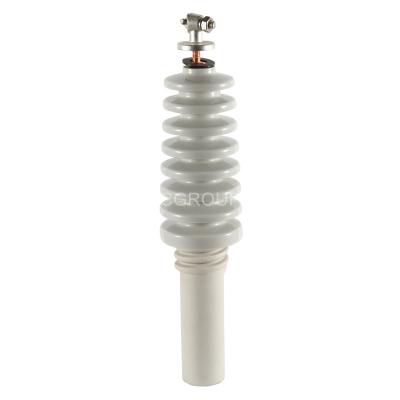 China 15KV 30A 95KV BIL High Voltage Threaded Shank Eye ANSI Standard Porcelain Bushing for sale