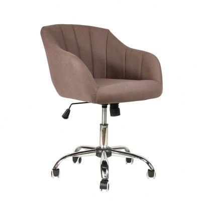 China Adjustable Accent Chair Brown Leisure Chair Office Fabric Factory Direct Sales (Height) Modern Task Chair for sale