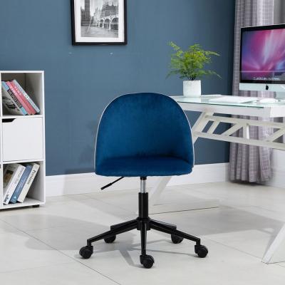 China Adjustable (Height) Partner Blue Velvet Living Room Chair Study Rotating Chair To Do Lar Kids Home Office Chair for sale