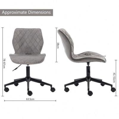 China Gray Mid Back Swivel Study Adjustable Chair Modern Design Partner (Height) Partner Home Children's Study Table Home Chair for sale