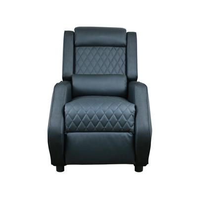 China Convertible Sidekick Single Sofa Living Room Leather Lazy Play Sofa With Reclining Headrest With Footstool for sale