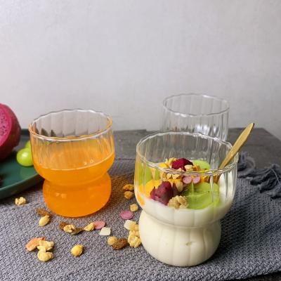 China CLASSIC Wholesale Transparent Drink Juice Clear Borosilicate Ice Cream Glass Cup for sale