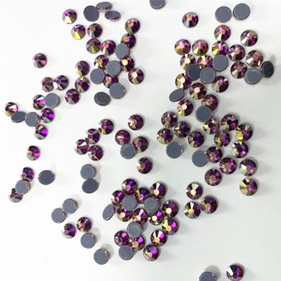 China Lead Free (< 90ppm Color Glass Beads Wholesale Multiple Size Stunning Fuchsia Flatback Rhinestone) ab For Nail Art Decorations for sale