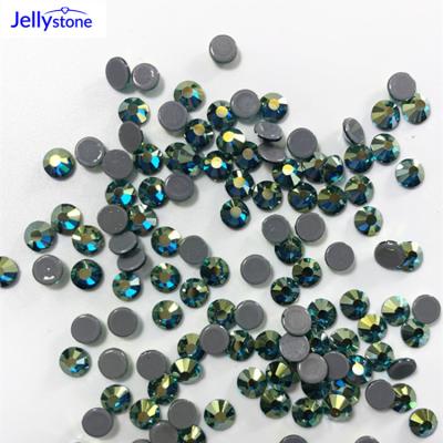 China Lead Free (< 90ppm) Green Zircon AB Color Hotfix Rhinestone Exclusive Wholesale For DIY Fashion Design Earring Ring And Hair Accessories for sale