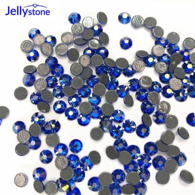 China Lead Free (< ) New Arrival 90ppm Capri AB Quality ss4-ss30 Blue Flat Back Nail Art Glue On Hot Fix Fake Stones Good For Fabric Garment for sale