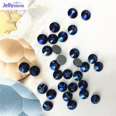 China Jellystone Environmental Friendly New Arrival Flat Back Hot Metallic Rhinestones ss6 ss8 ss10 ss12 ss16 ss20 ss30 blue for nails hotfix rhinestone for sale