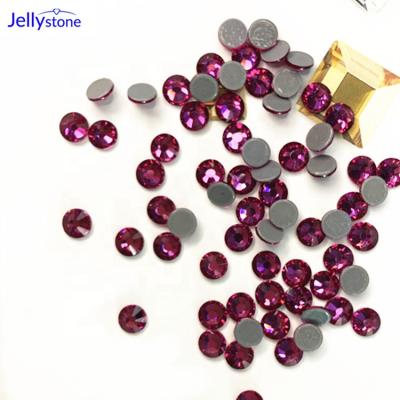 China Jelly Stone ss3-ss34 Environmentally Friendly Fuchsia Manufacturer Direct Selling Flatback Bonded Glass Bead for Manicure Posts and DIY Phone Cover Design for sale