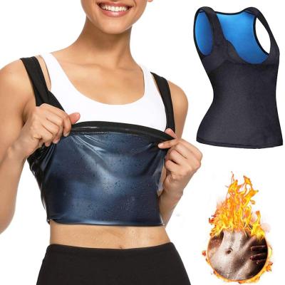 China Weight Loss Antibacterial Crop Top Bodyshaper Gym Women Sauna Tank Top Sweat Vest for sale