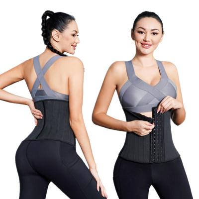 China Antibacterial Trainer For Women Latex Corset Waist Compression Slimming Body Shaperwear 25 Bone Belts Steel Support Belt for sale