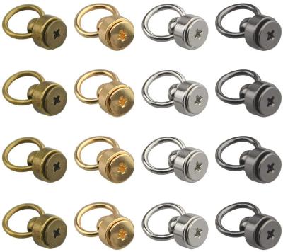 China Nickel Free Zinc Alloy Round Head Rivet Studs Pulling Ring Buckle Round Head for sale