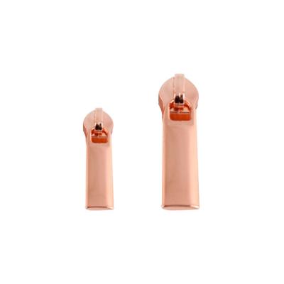 China Nickel Free Hot Sell 3# 5# Garment Repair Accessories Zipper Puller Rose Gold Nylon Zipper Slider For Bag, Jacket Pocket. for sale