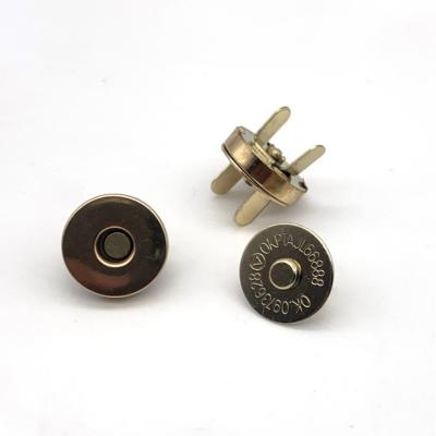 China 14mm Flatback Round Strong Snap Metal Nickel Free Magnetic Button for sale