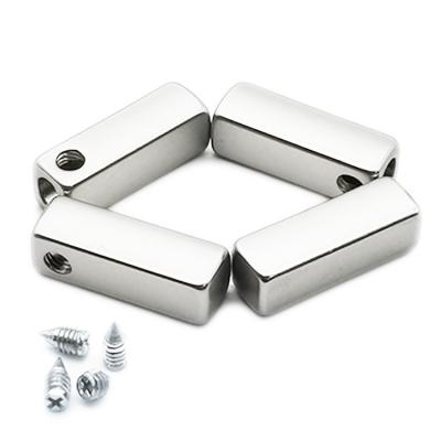 China Factory direct sale nickel free cuboid shape metal zinc alloy toggle for clothing accessories and shoes for sale