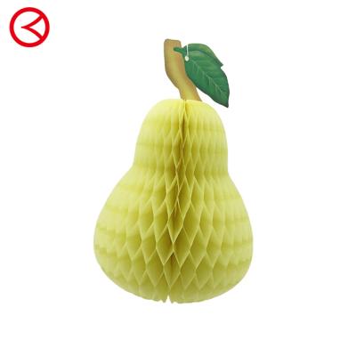 China Tissue Paper Fruit Honeycomb Pear Decorations CE-9967 for sale