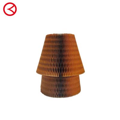 China Other Brown Kraft paper lamp with LED light for table lamp CE-2P085 for sale