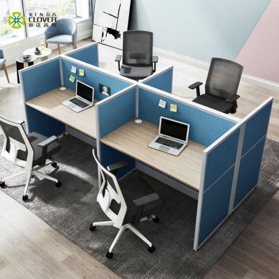 China Modern Best Office Furniture Call Center Workstations 4 Person Desk Cubicle for sale