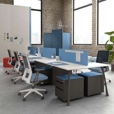 China Latest Modular Workstation Office 6 Seater Table Office Furniture High End Convertible Office Workstations for sale