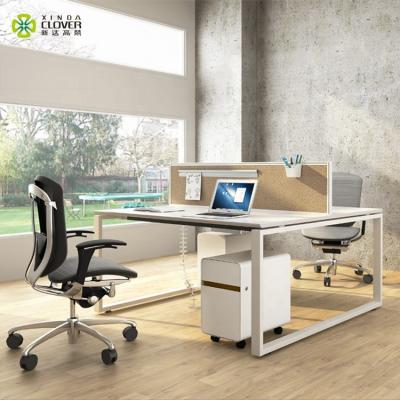 China Funiture Convertible Modern Office Desk Clover Xinda 2 Person Desk and Chair High Quality Set for sale